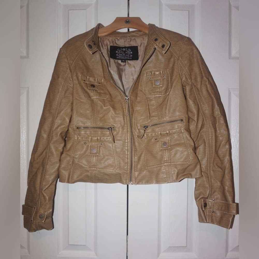 blanc noir leather jacket, size US medium